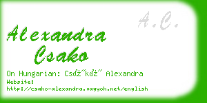 alexandra csako business card